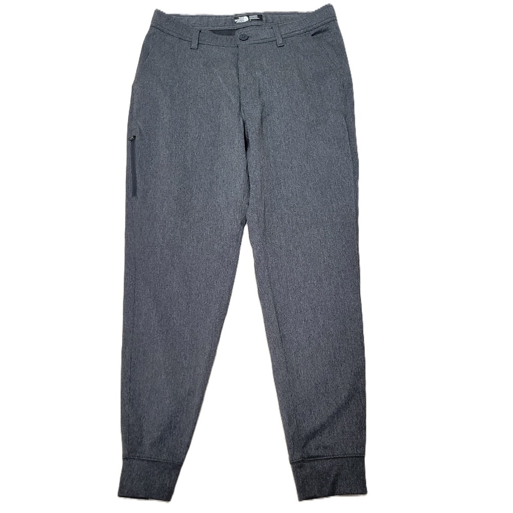 The North‎ Face Mens Pants Jogger Style Size 32 Grey Nylon Blend Zip Pocket